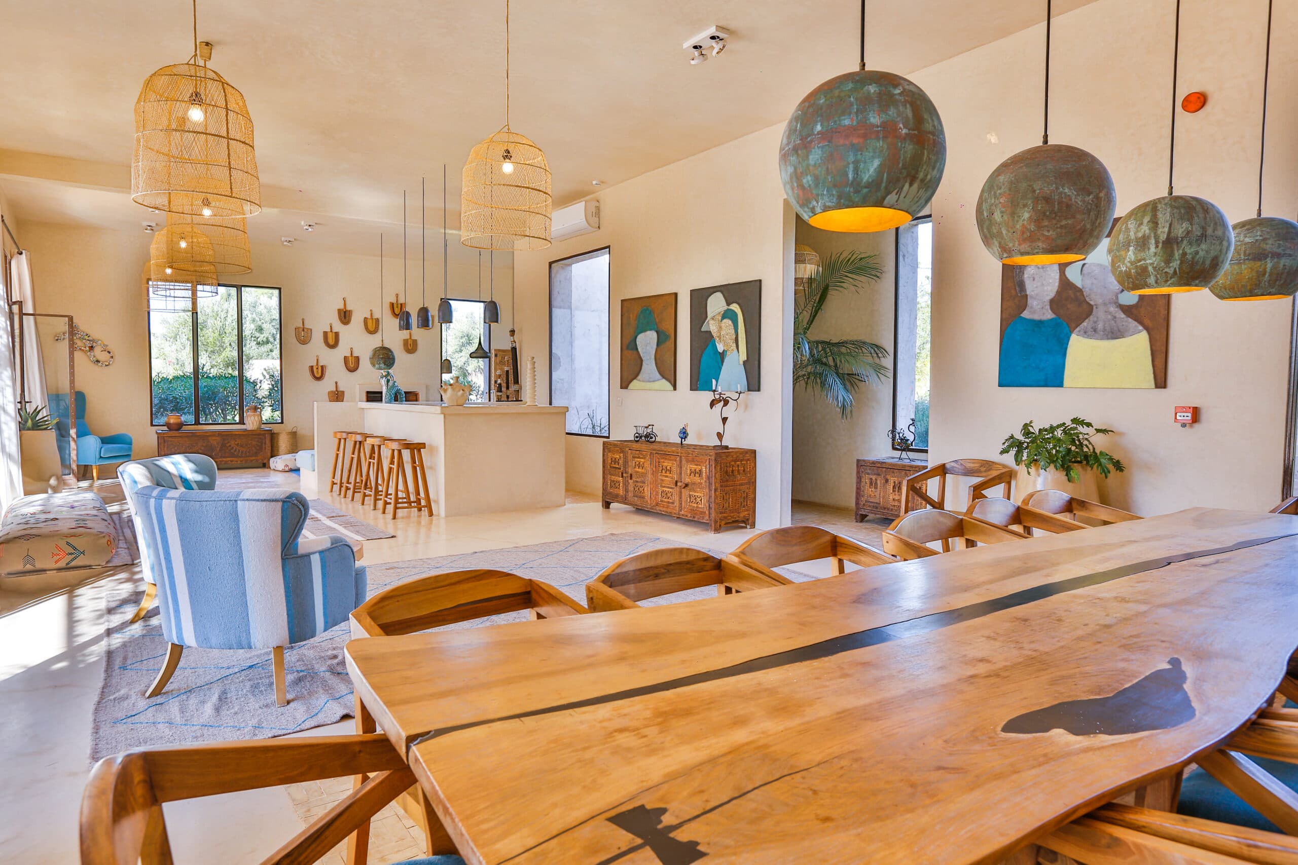 interior of the villa